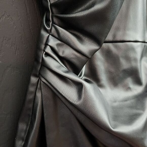 Zara Faux Leather Mini Dress - Picture 9 of 16
